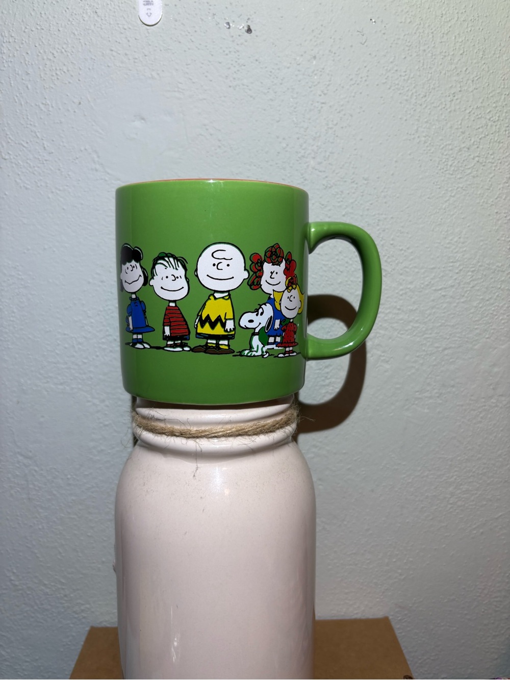 Green Peanuts Character Ceramic Coffee Mug